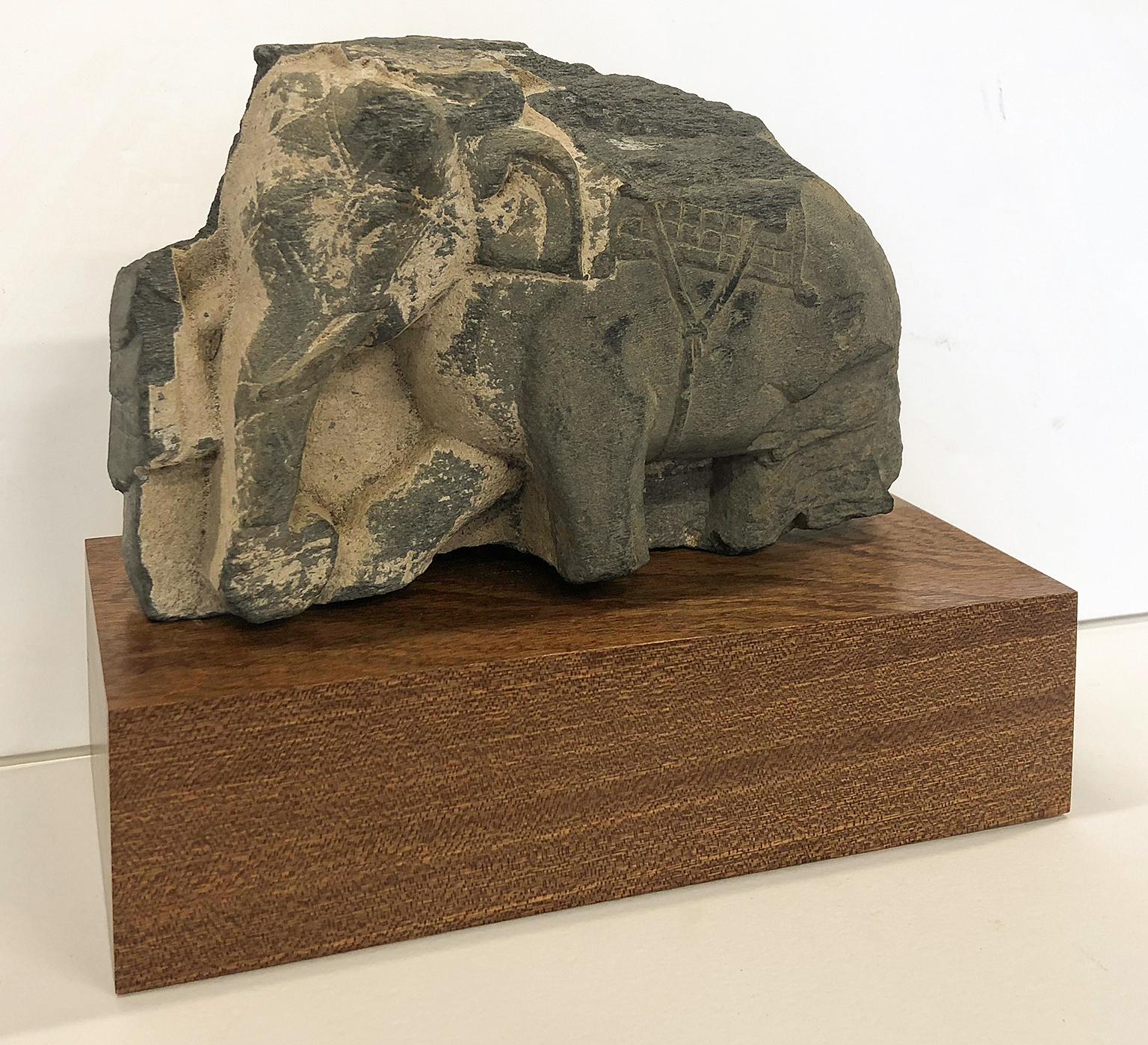 Fragment  of an Elephant - Gandhara - Sculpture - Grey Schist - 1-2nd Century - Art by Unknown
