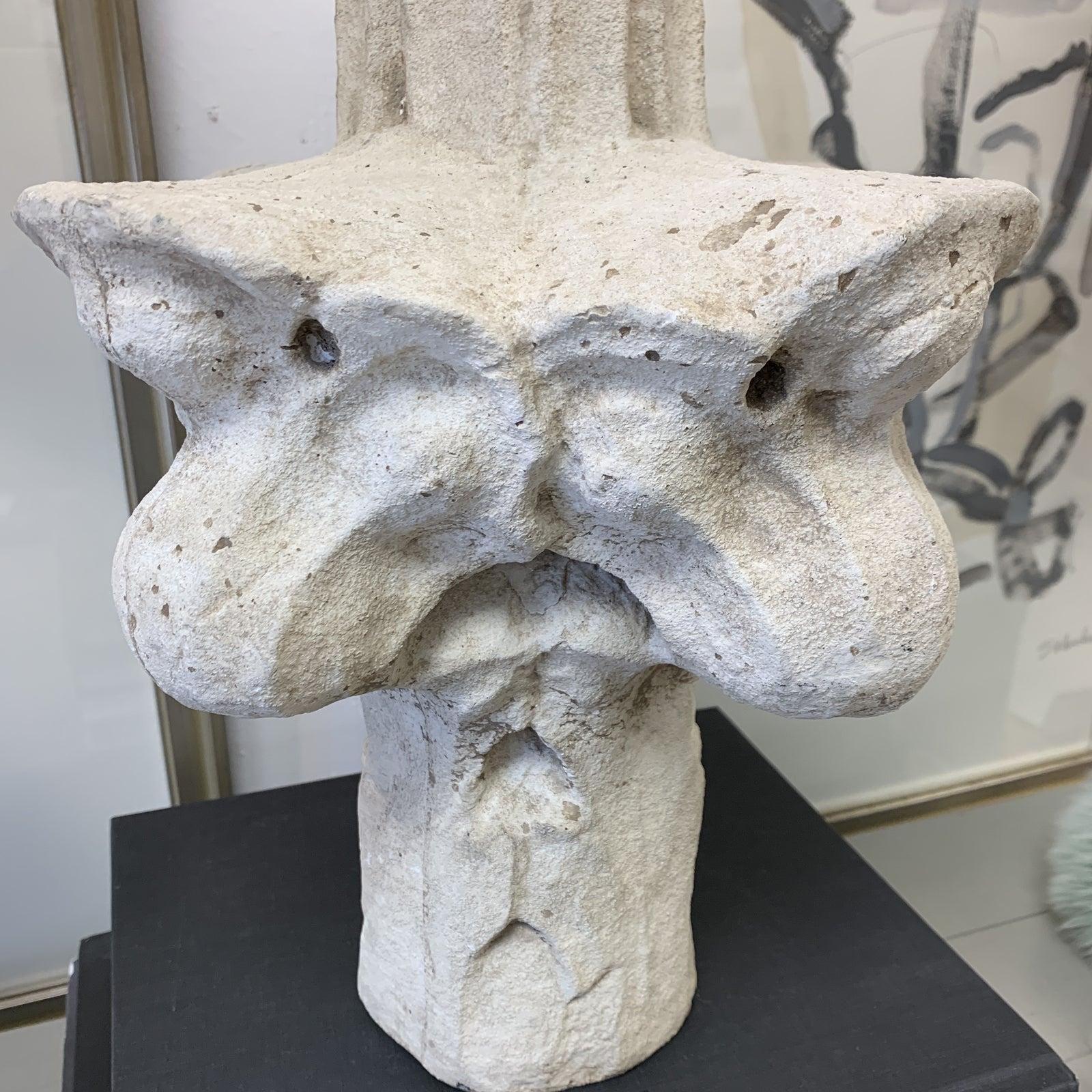 French 18th C Carved Limestone Finials A Pair - Sculpture by Unknown