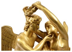 French Empire Cupid & Psyche Clock