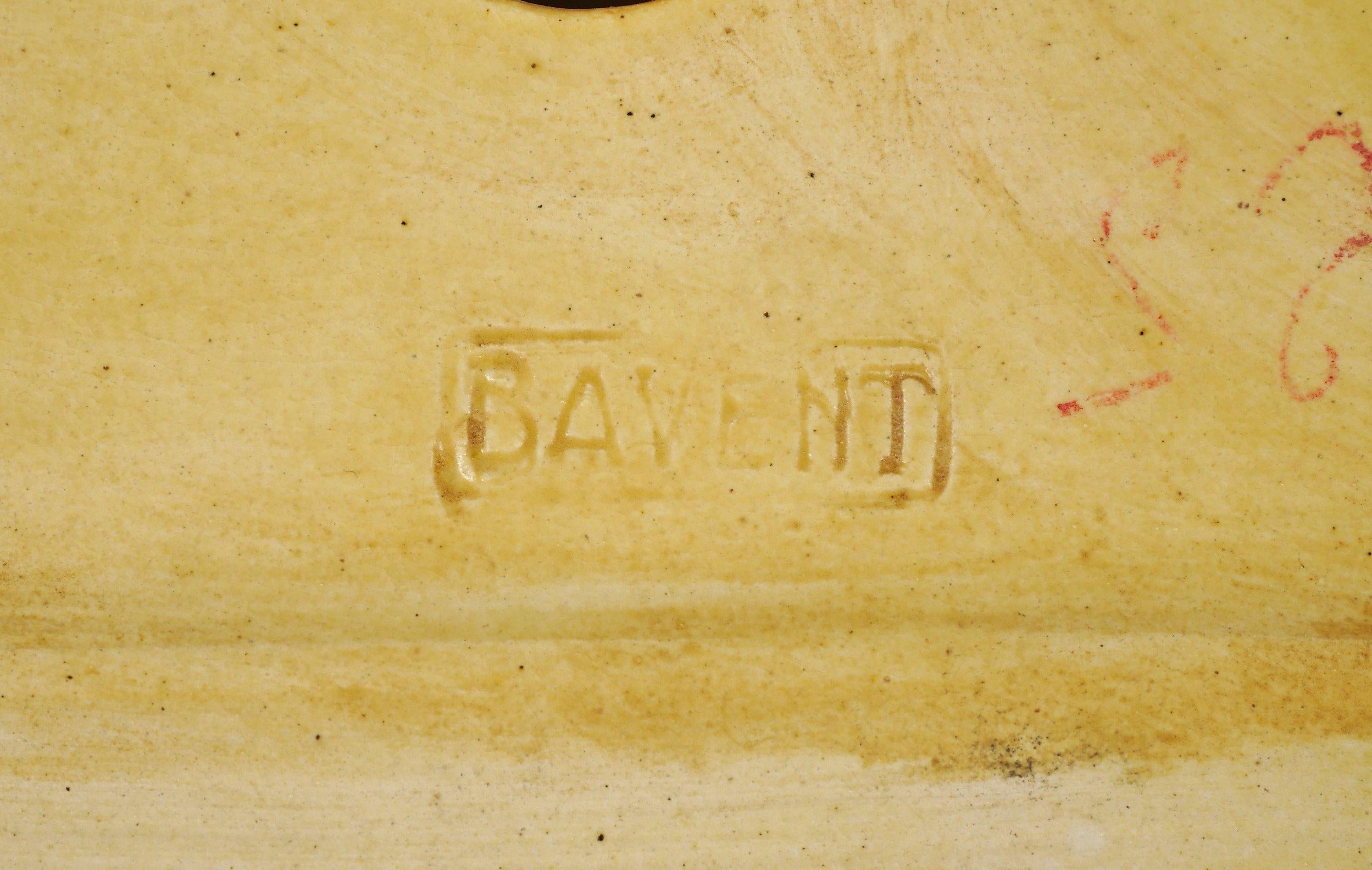 Faience francese Tuilerie Normande Mesnil de Bavent Figura in ceramica di un leone in vendita 2