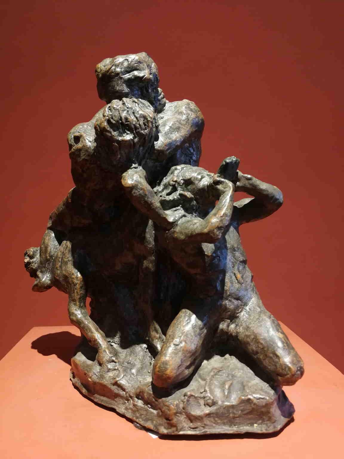 Französische mythologische Kiss-Terrakotta-Statue aus dem 19. Jahrhundert  (Sonstige Kunststile), Sculpture, von Unknown