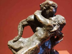 French Mythological Kiss Terracotta statue 19 century 