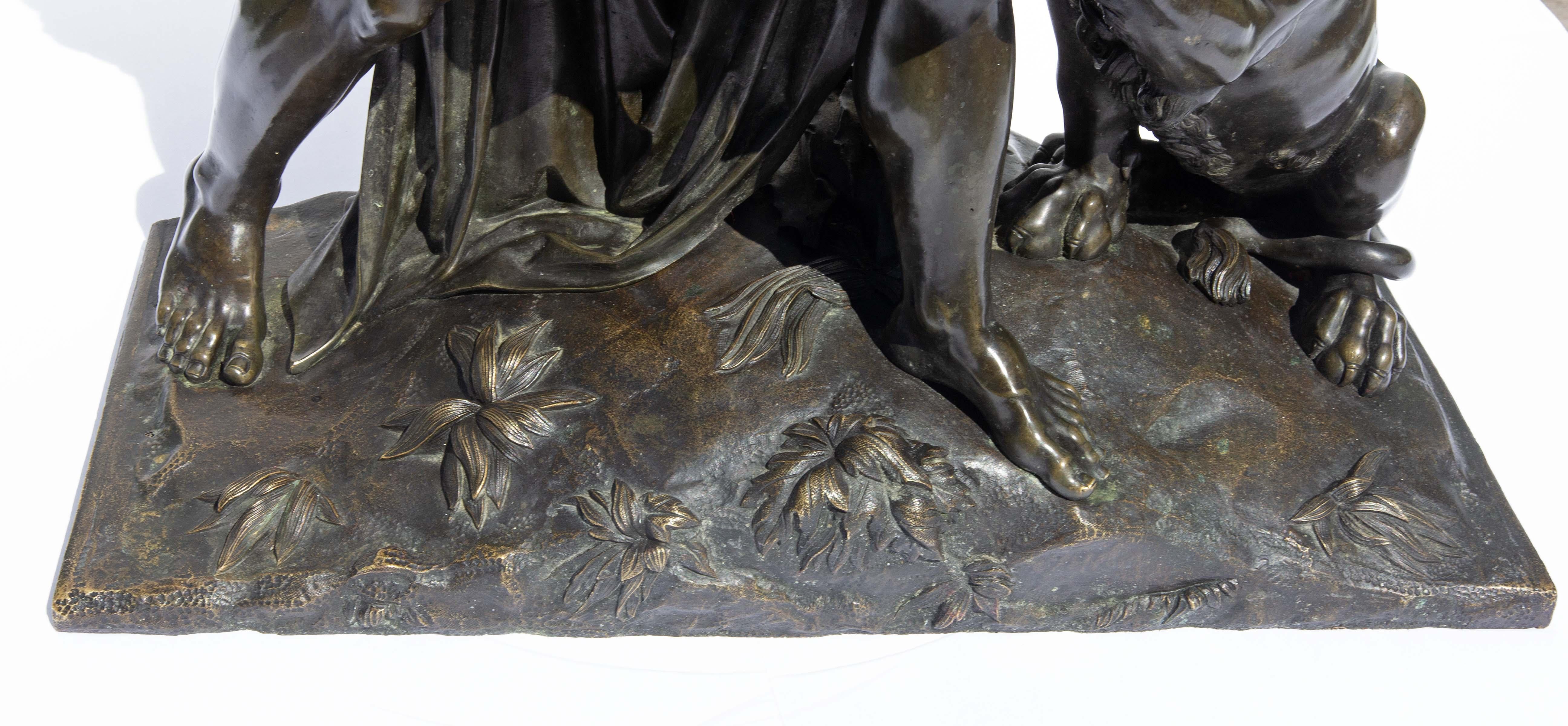 Bronzo neoclassico francese  Di  Androcles e il Leone in vendita 4