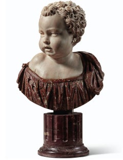 FRENCH OR ITALIAN SECOND HALF 16TH CENTURY MARBLE BUST OF A BOY