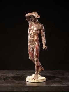 French polychrome plaster anatomical 'écorché' figure after Jean Antoine Houdon