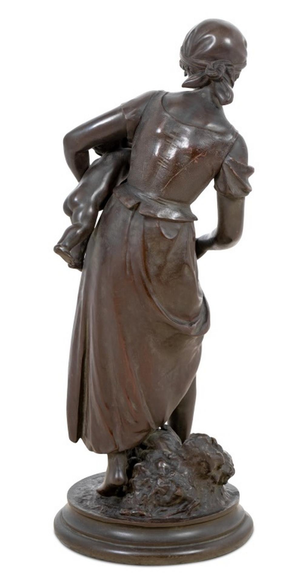 Sculpture en bronze patiné 