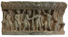 Frieze in two panels (A group of donors with a palm tree in the right corner)