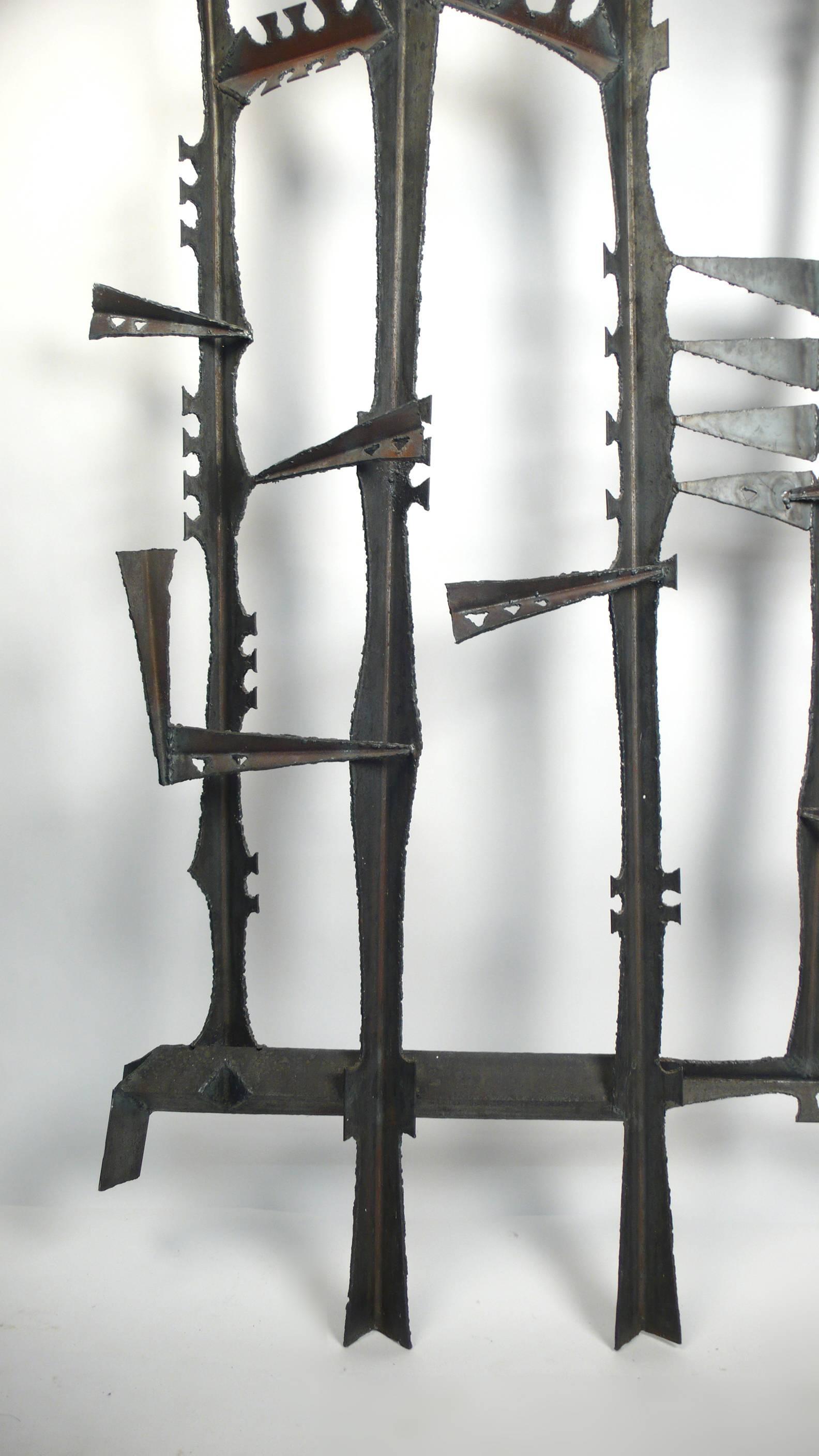 Gene Montez Flores Brutalist Wall Mount Sculpture For Sale 1