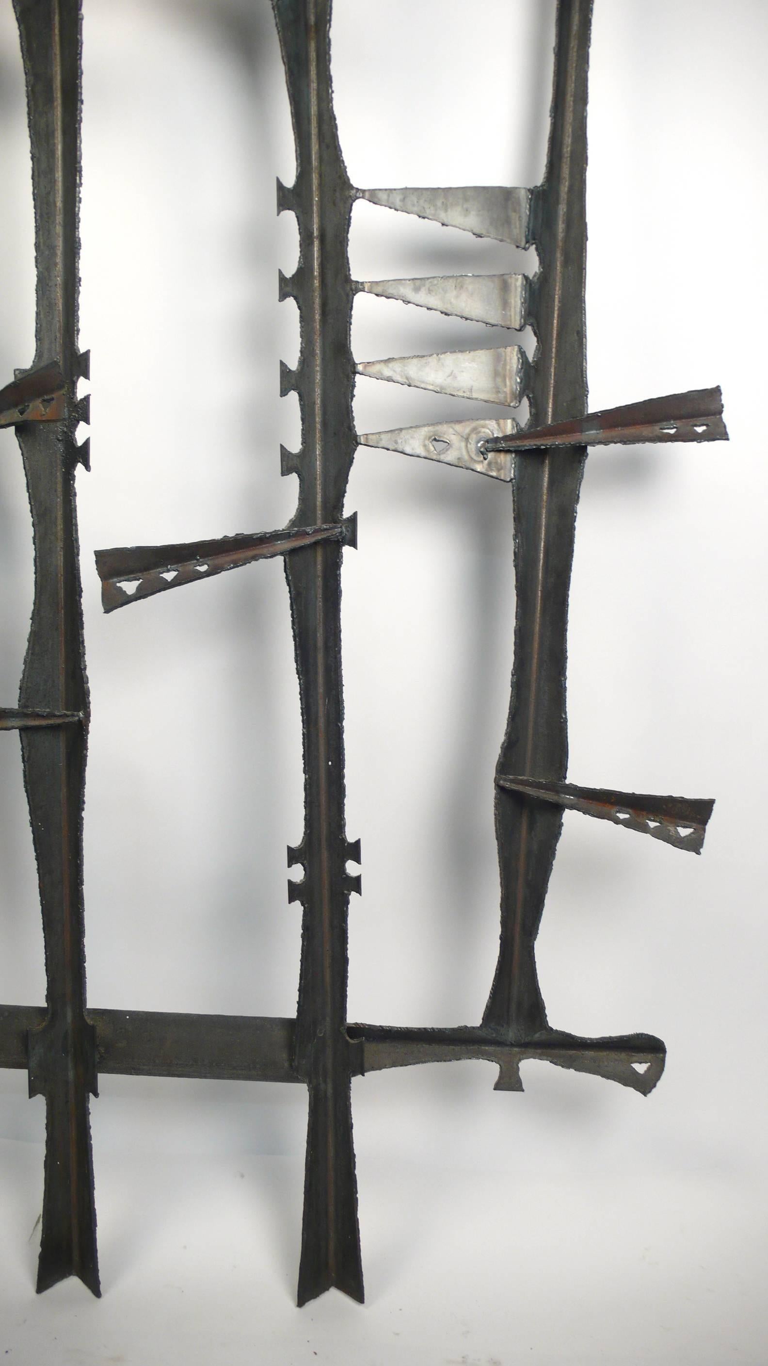 Gene Montez Flores Brutalist Wall Mount Sculpture For Sale 2