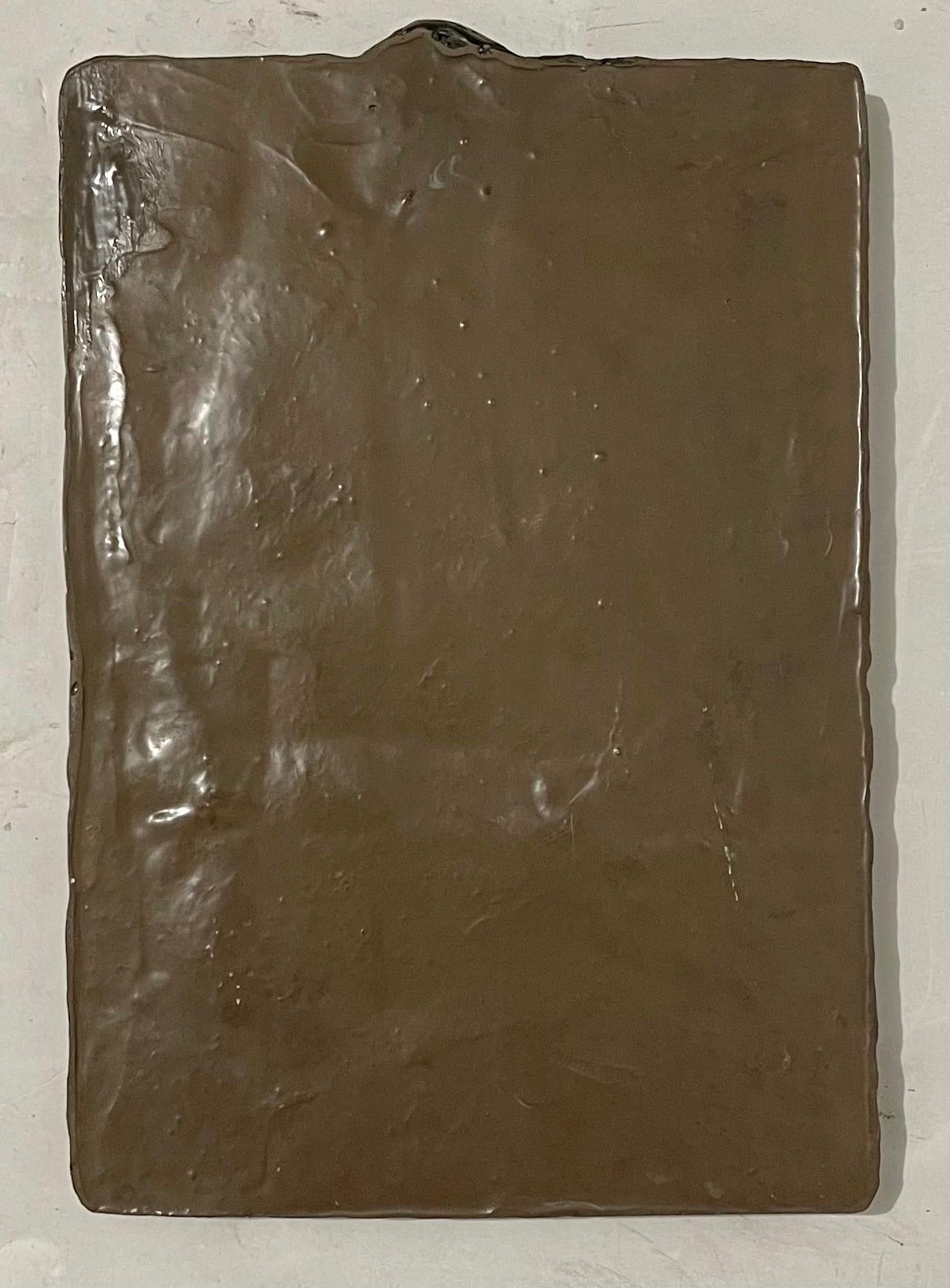 German Expressionist Bronze Relief Plaque Mans Best Friend, a Man and His Dog For Sale 5