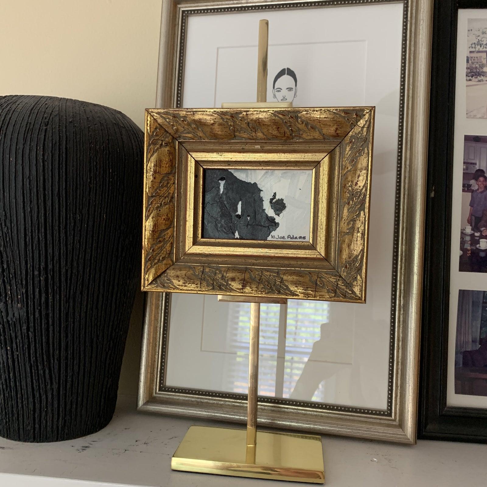 Gold Brass Adjustable Art Easel - Contemporary Sculpture by Unknown