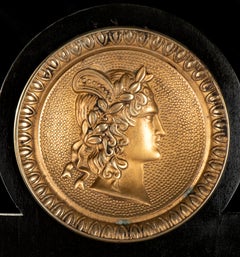 Gold Bronze Sculpture Grand Tour Specimen Marble Collection Roman Ebony Wood