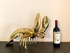 Golden Lobster - 19th century liberace style bronze pop art animal sculpture