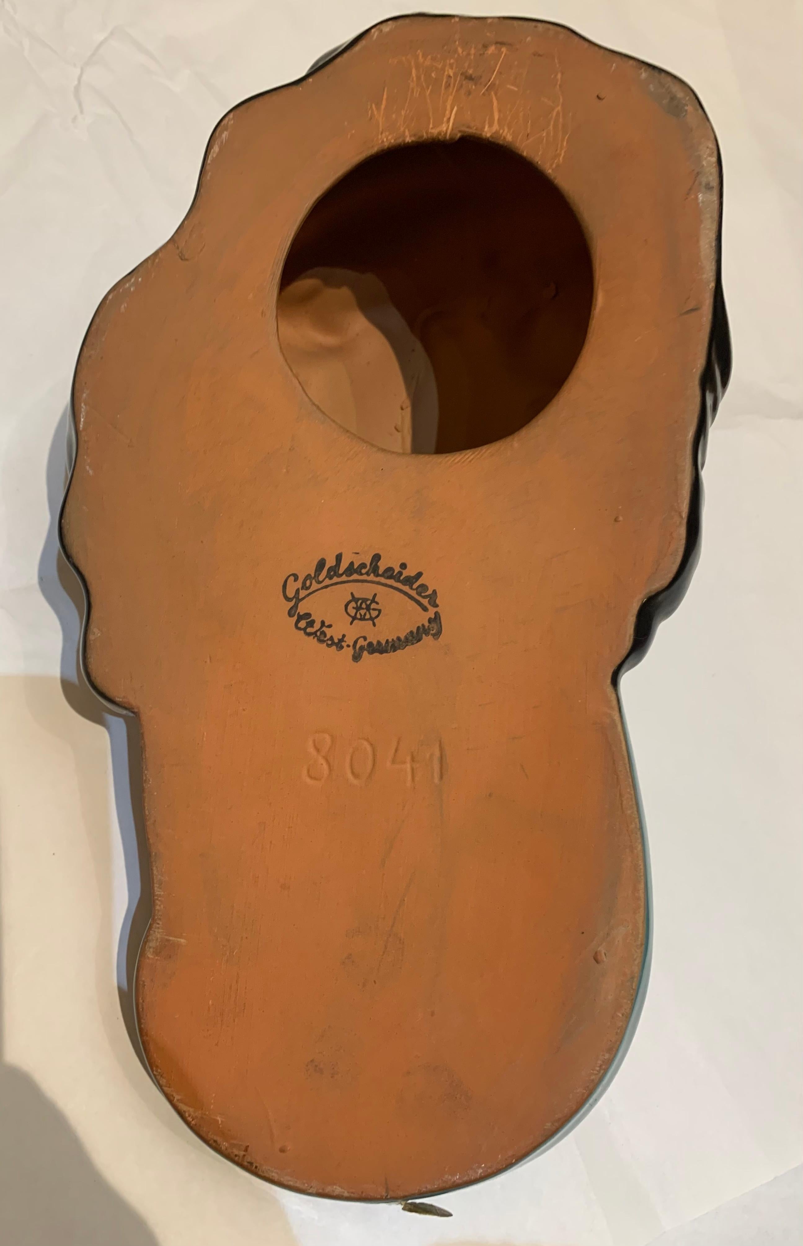 Goldscheider - Vienna, Wall Mask, 1940s-50s. For Sale 4