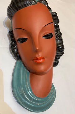 Vintage Goldscheider - Vienna, Wall Mask, 1940s-50s.