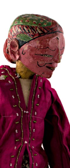 "Golek Puppet (Male), " Wood & Cloth created in Indonesia circa 1900