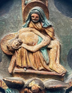 Gothic relief "Anna Selbdritt" Southern Germany around 17th century