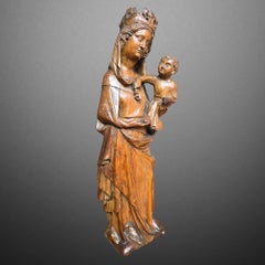 Gothic Virgin and Child - Eastern France. Mid-14th century.