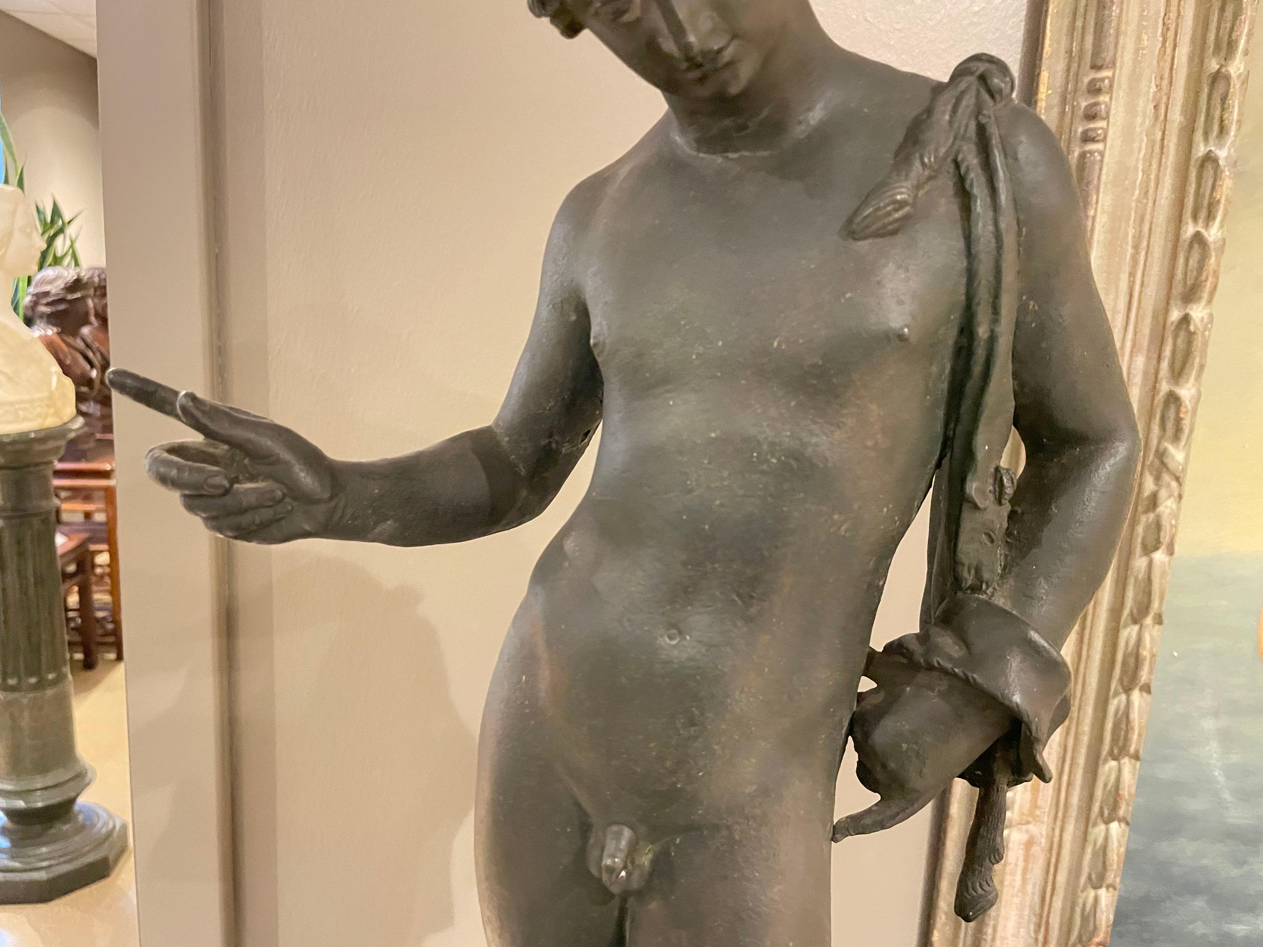 Grand Tour Bronzeskulptur des Dionysos, Italienische Schule des 19. Jahrhunderts im Angebot 10