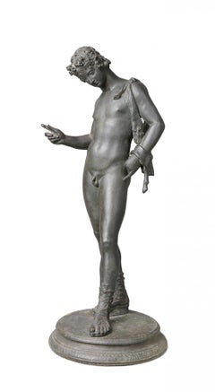 Grand Tour Bronzeskulptur des Dionysos, Italienische Schule des 19. Jahrhunderts
