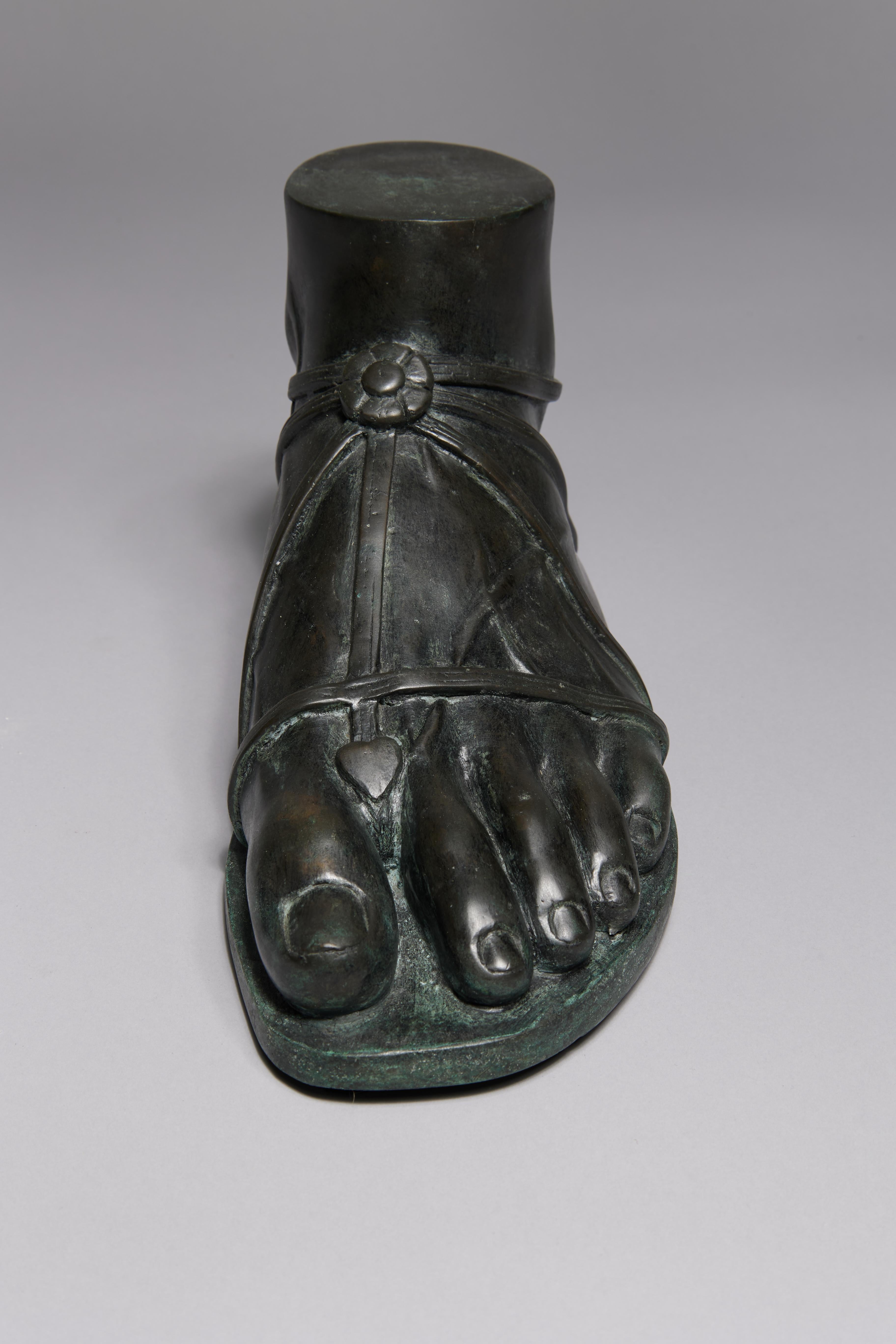 Grand Tour Sandaled Foot of an Antiquity, 19th Century Italian - Sculpture by Unknown