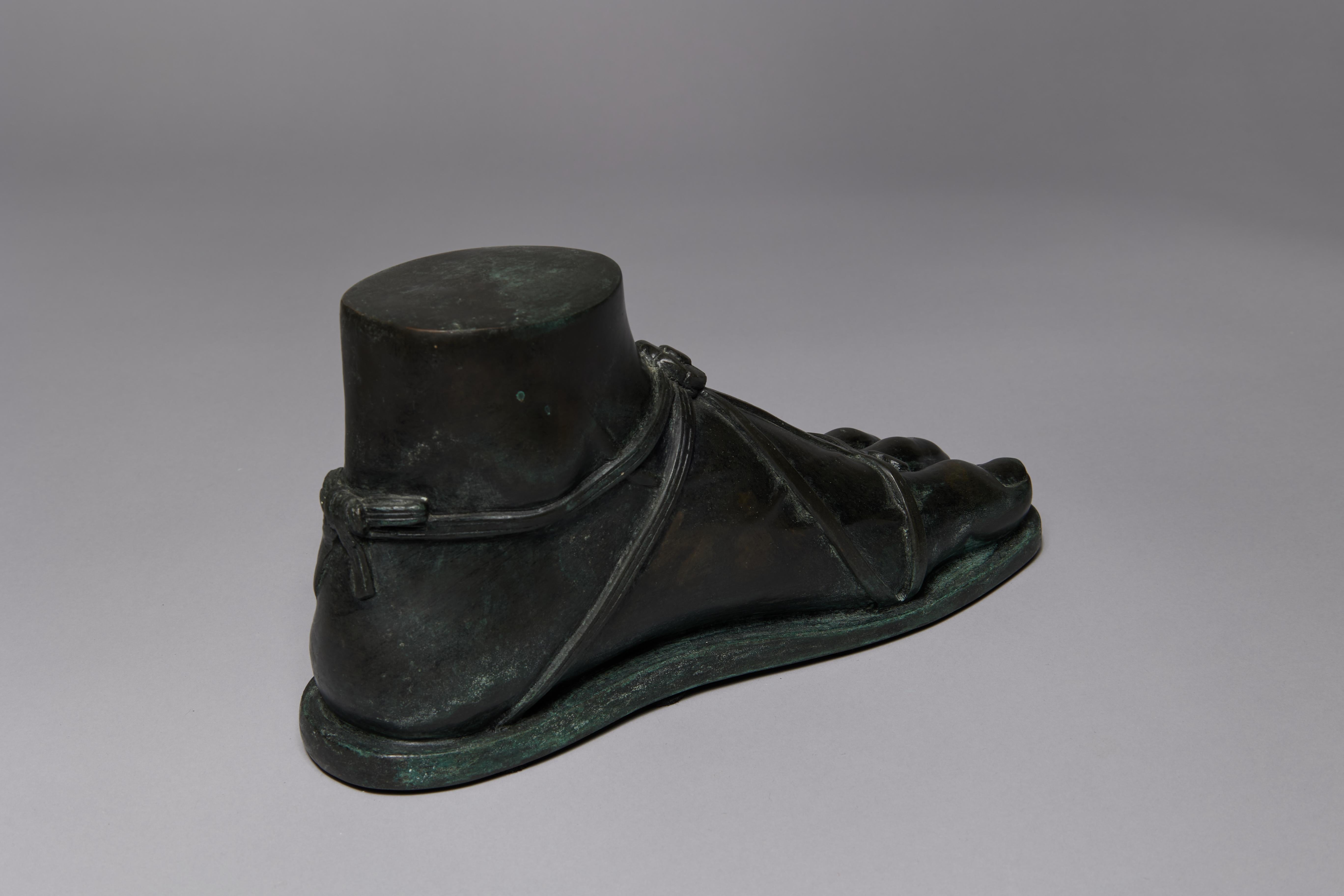Grand Tour Italian, 19th Century
Sandaled Foot of an Antiquity 
Bronze
5.5 x 12 x 5 inches

