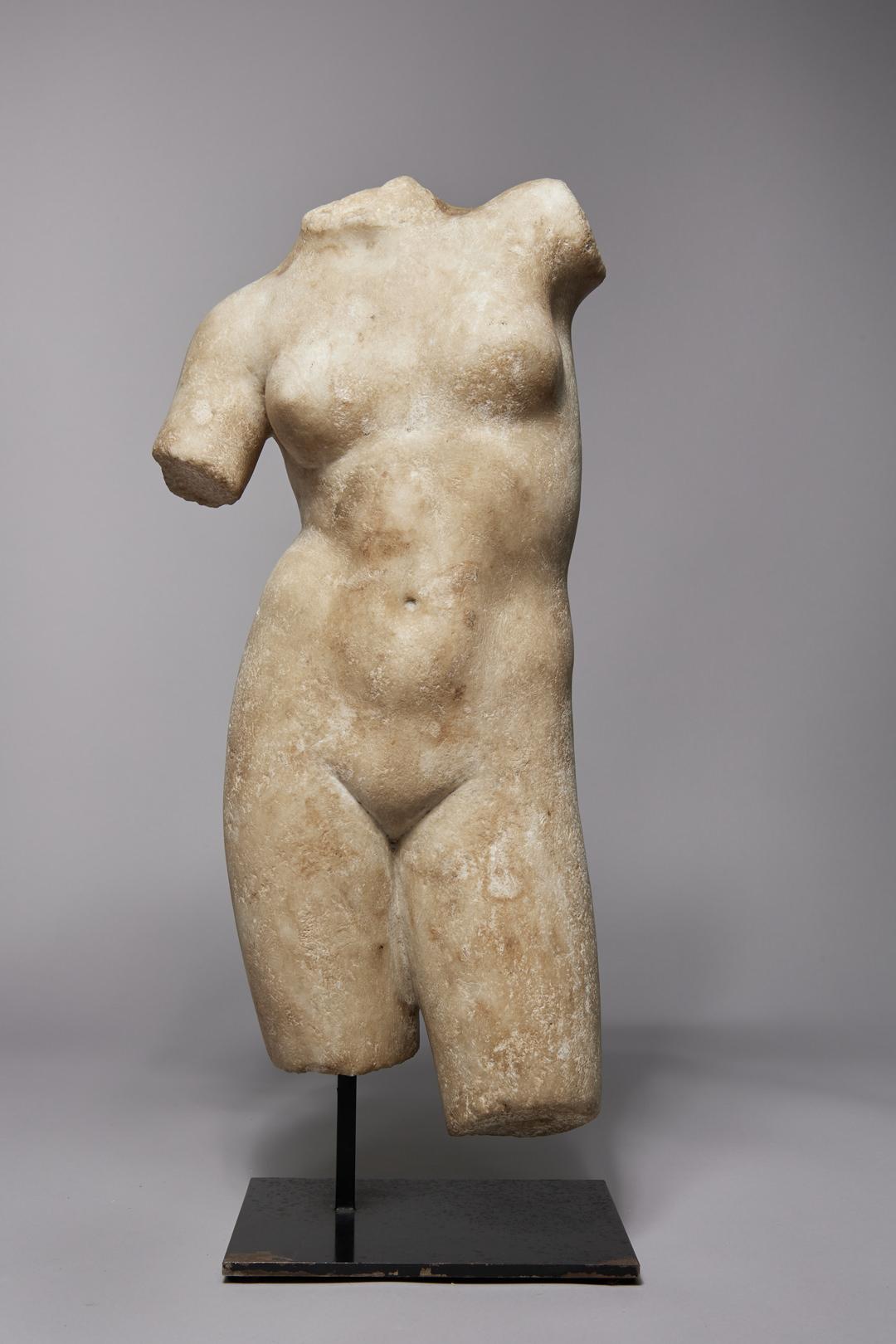 Unknown Nude Sculpture - Grand Tour Torso of Aphrodite/Venus After the Antiquity, 19th Century