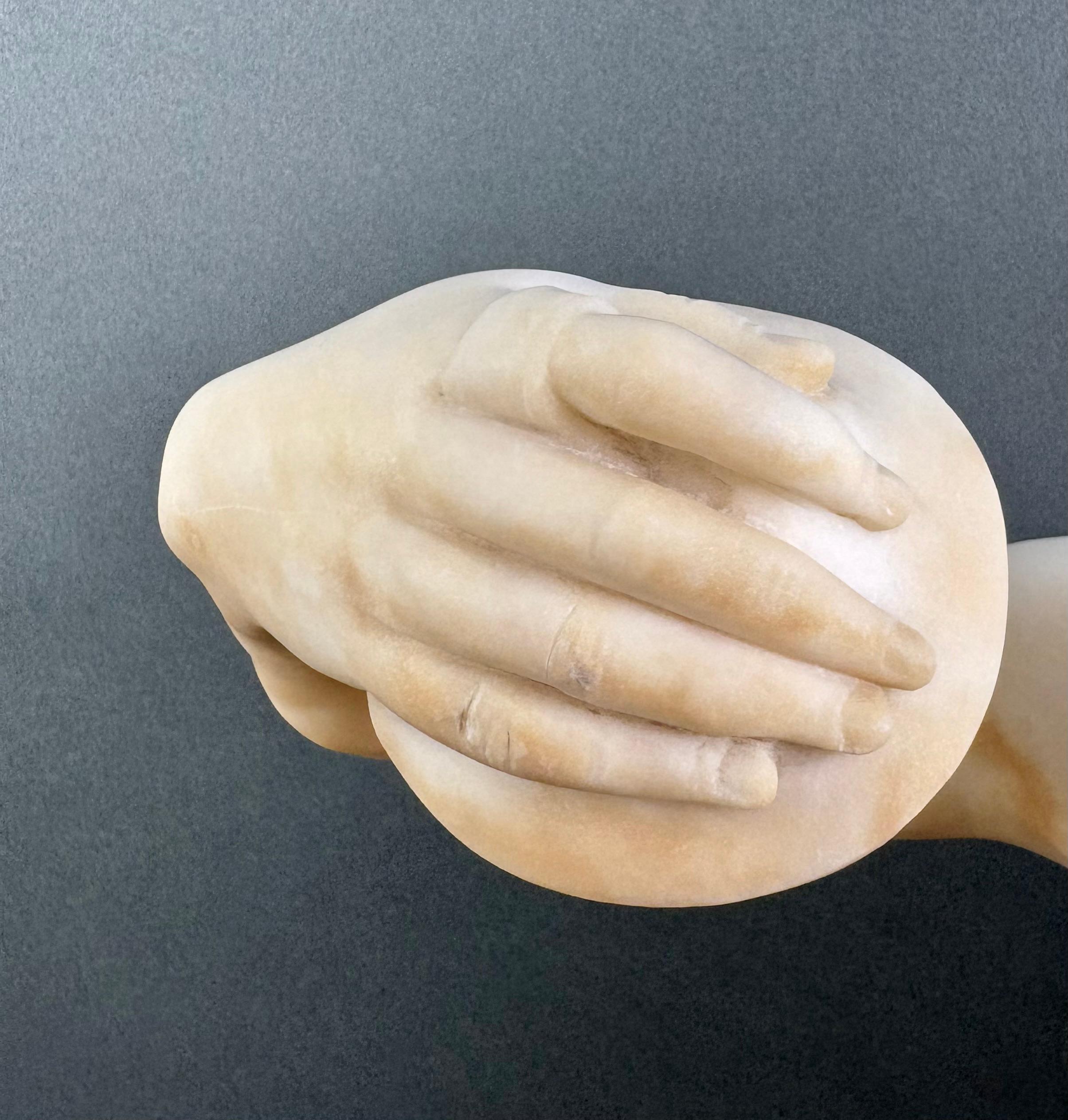 Grande Scultura in Alabastro  Satiro con Cimbali  Bottega Volterrana XIX secolo in vendita 5