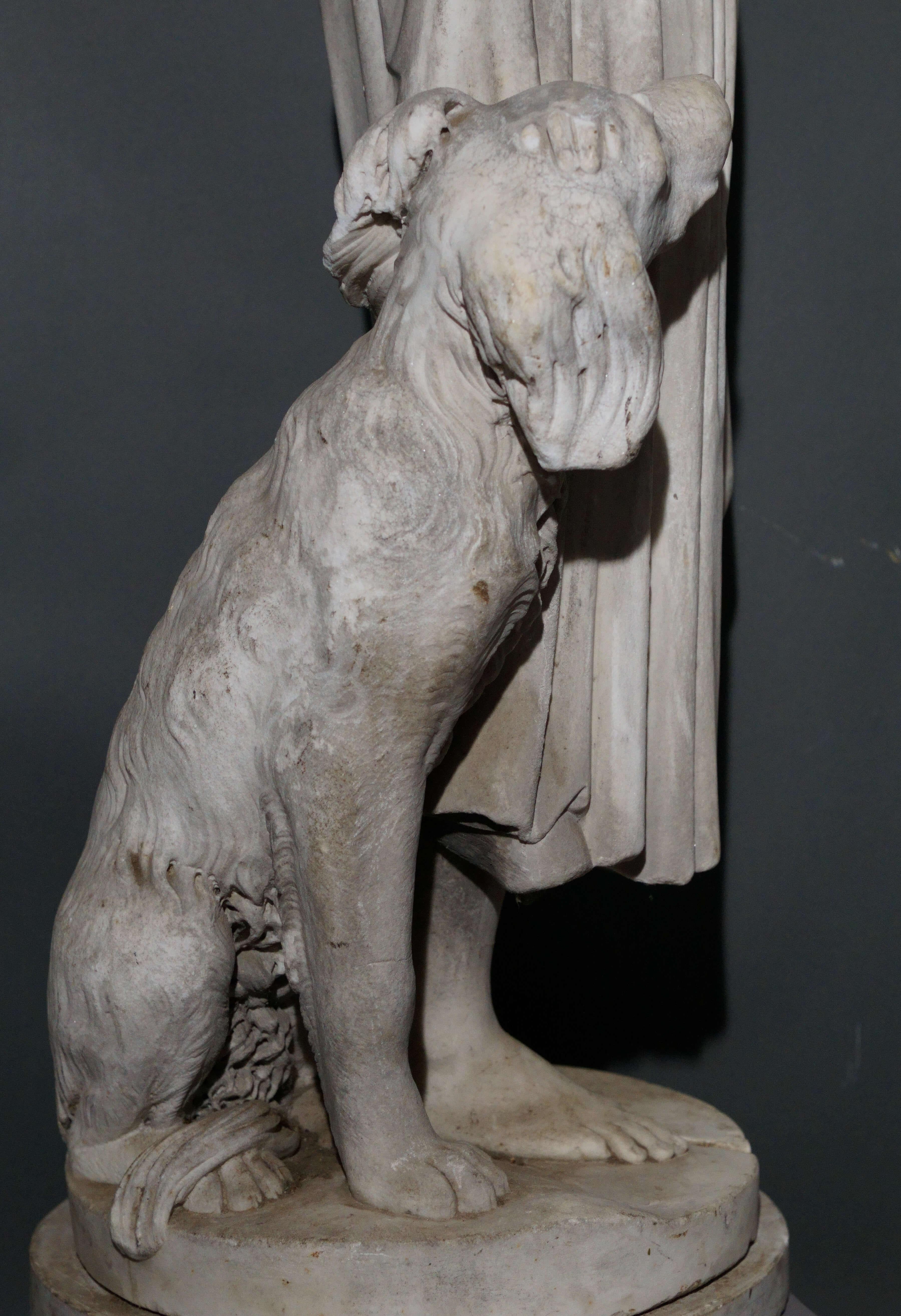Gran escultura neoclásica italiana de mármol Alegoría siglo XVIII en venta 6