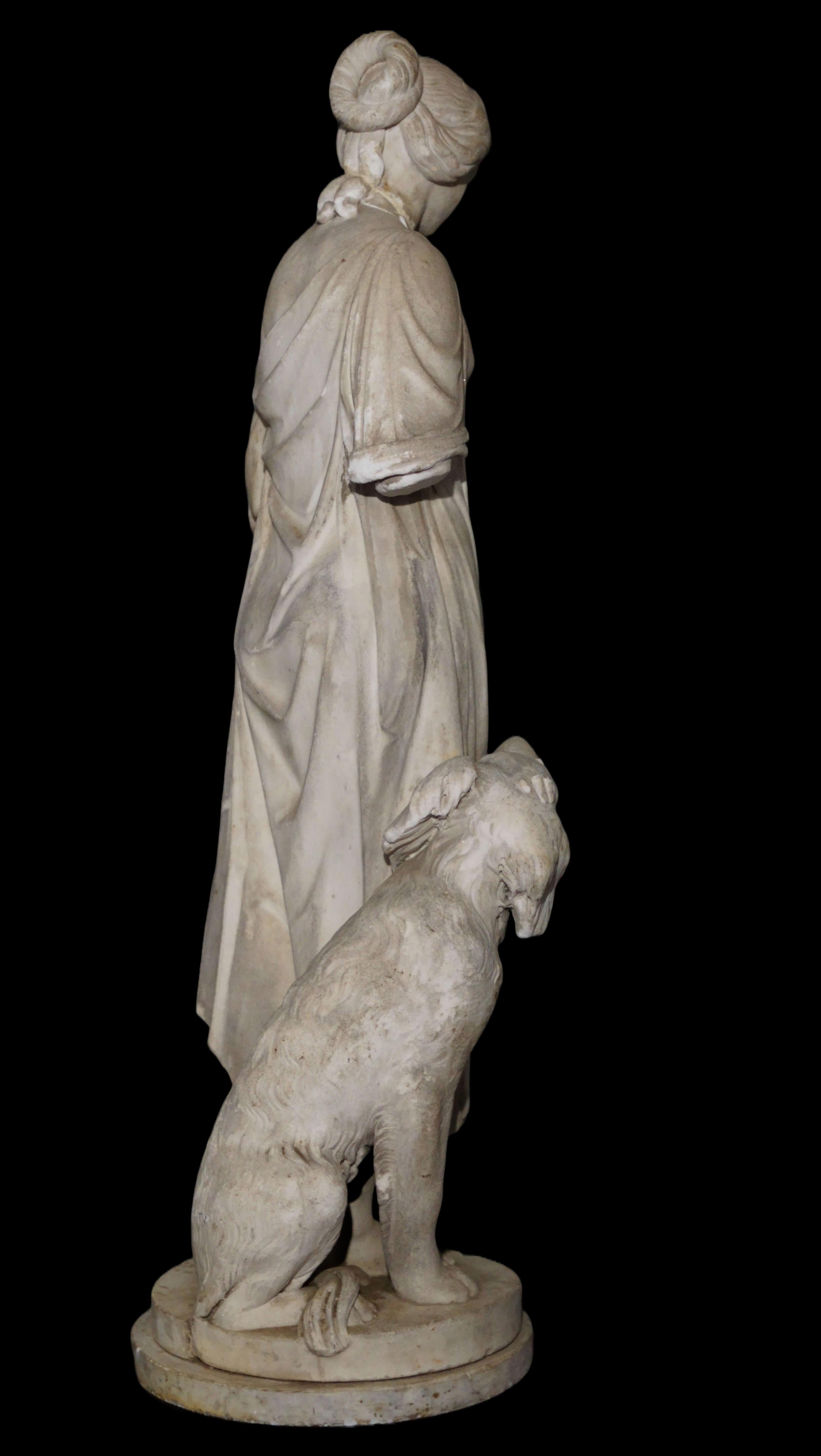 Gran escultura neoclásica italiana de mármol Alegoría siglo XVIII en venta 8