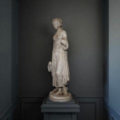 Gran escultura neoclásica italiana de mármol Alegoría siglo XVIII