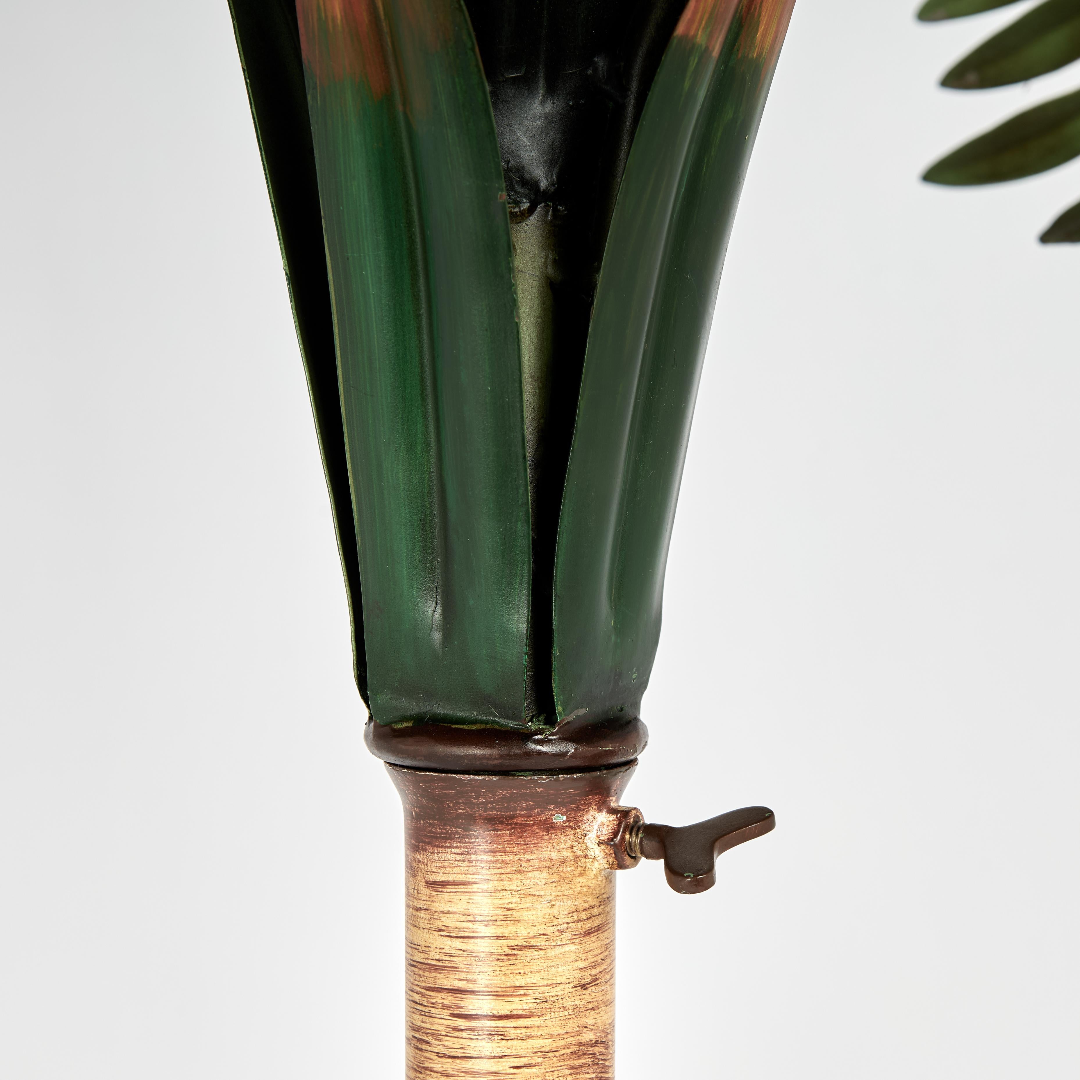Group of Three Vintage Italian Tole Palm Tree Sculptures For Sale 4
