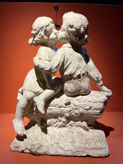 Groupe sculptural en plâtre figuratif, Florence, XXe siècle
