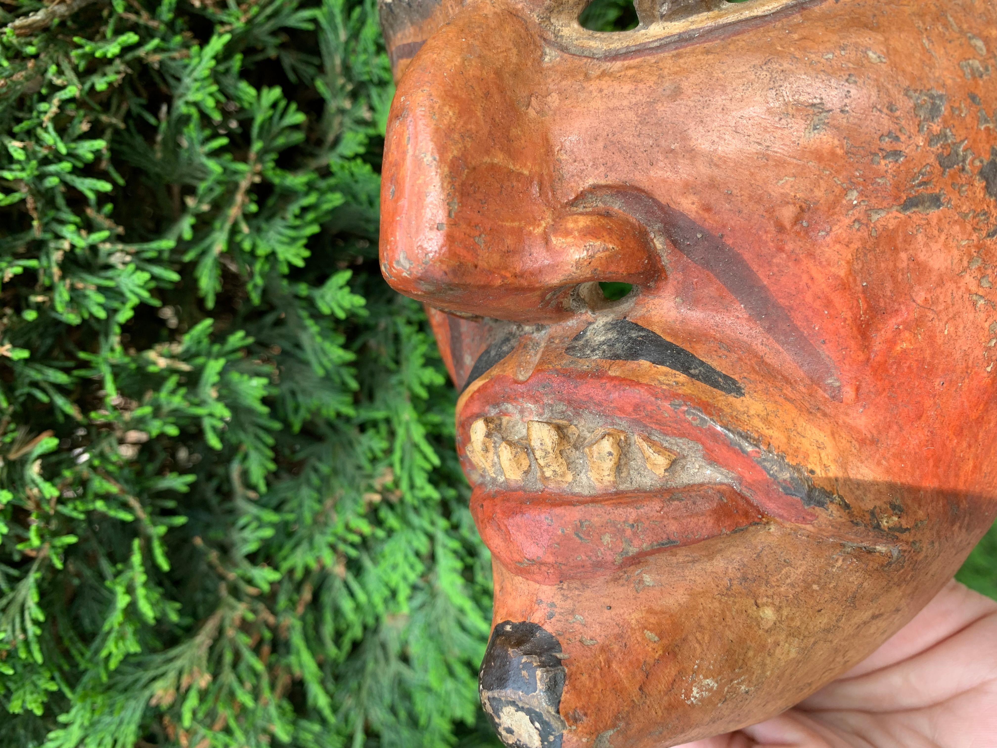 Guatemala. Maschera di Baila de la Conquista. Inizio XX secolo For Sale 7