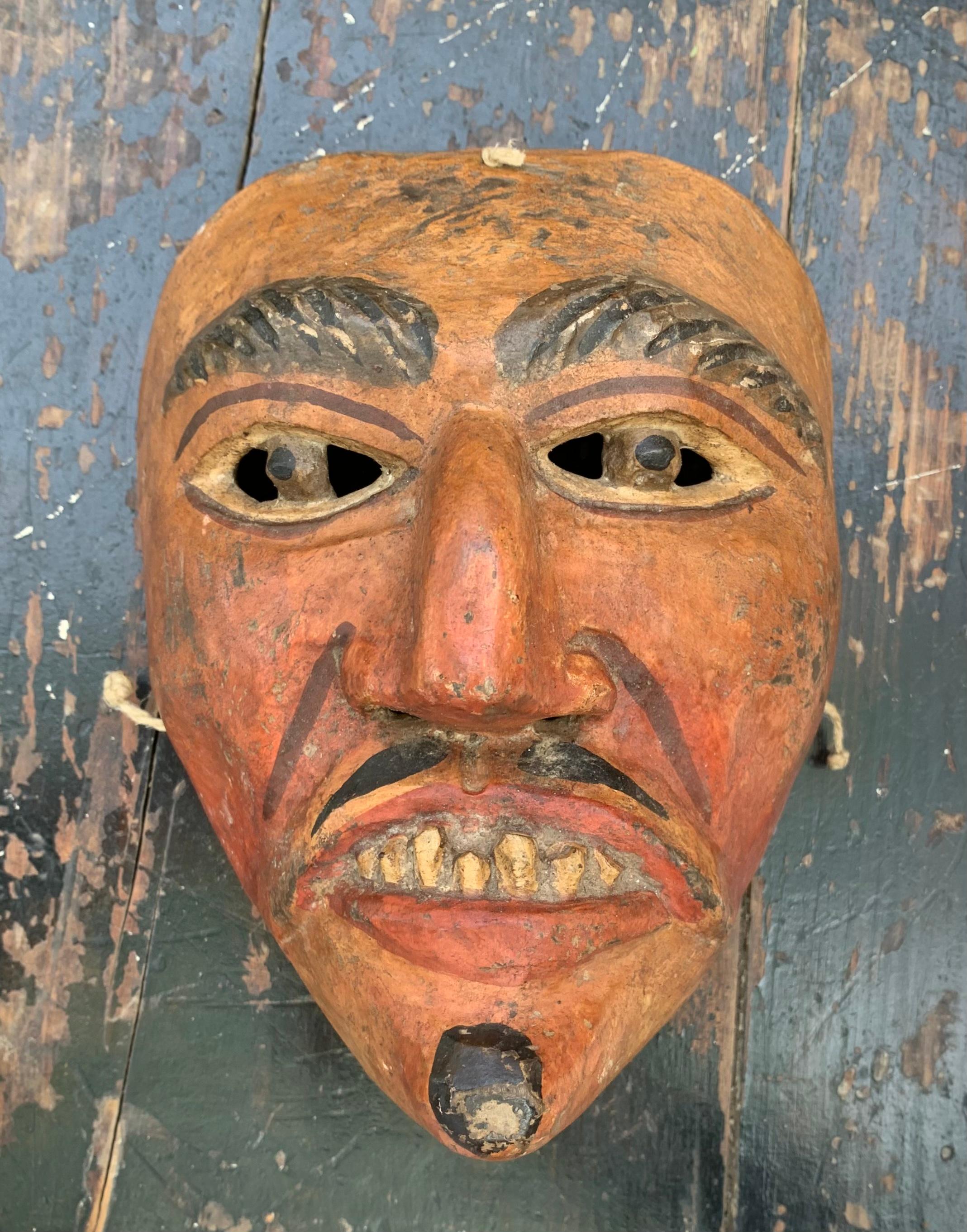 Guatemala. Maschera di Baila de la Conquista. Début du XXème siècle - Artisanat Art par Unknown