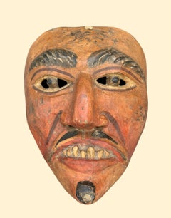 Guatemala. Baila de la Conquista mask. Early 20th century