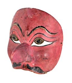 Half-Mask, Round eyes, big nose "pistachio red", 19th Century