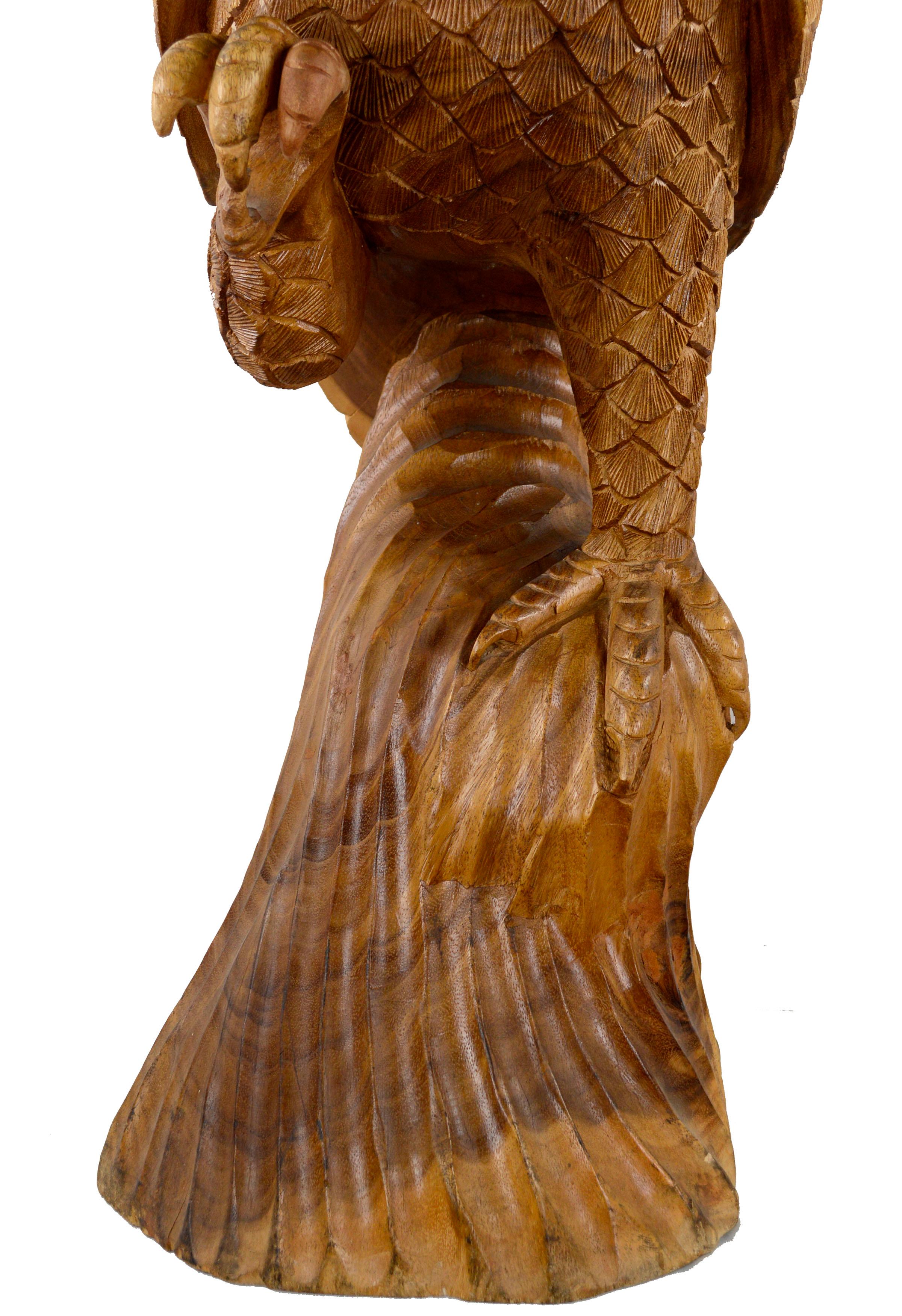 wood eagle sculpture for sale