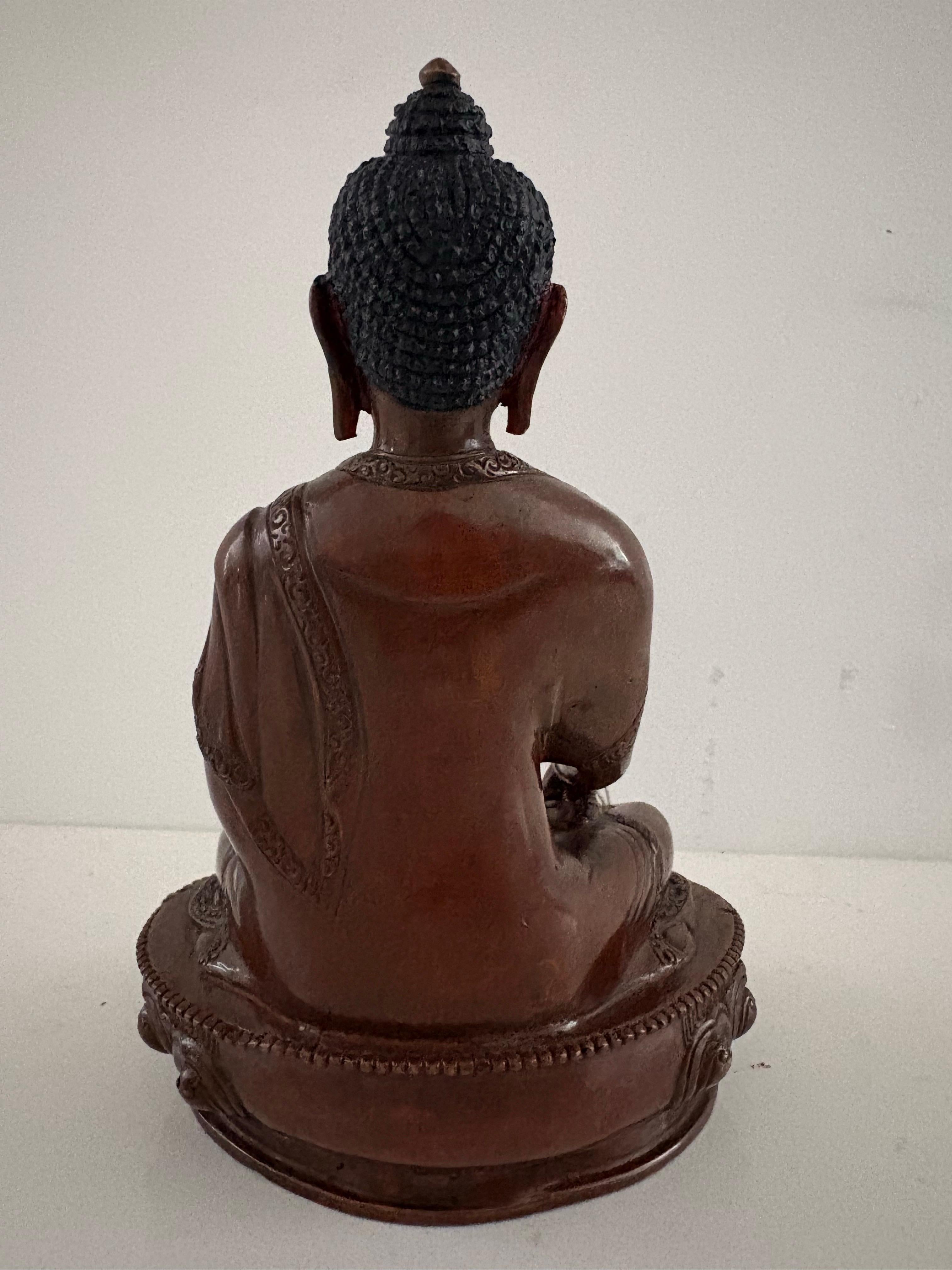 Handcrafted Buddha Statue by Lost Wax Process - Other Art Style Sculpture by Unknown