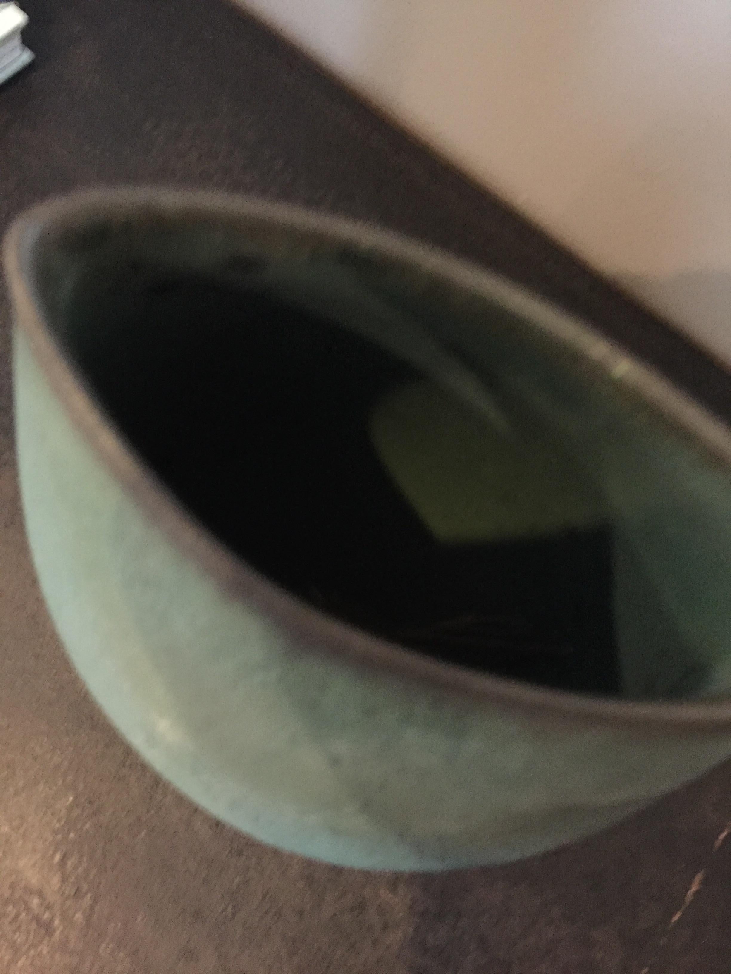 Handmade Vase Turquoise Glaze  For Sale 1