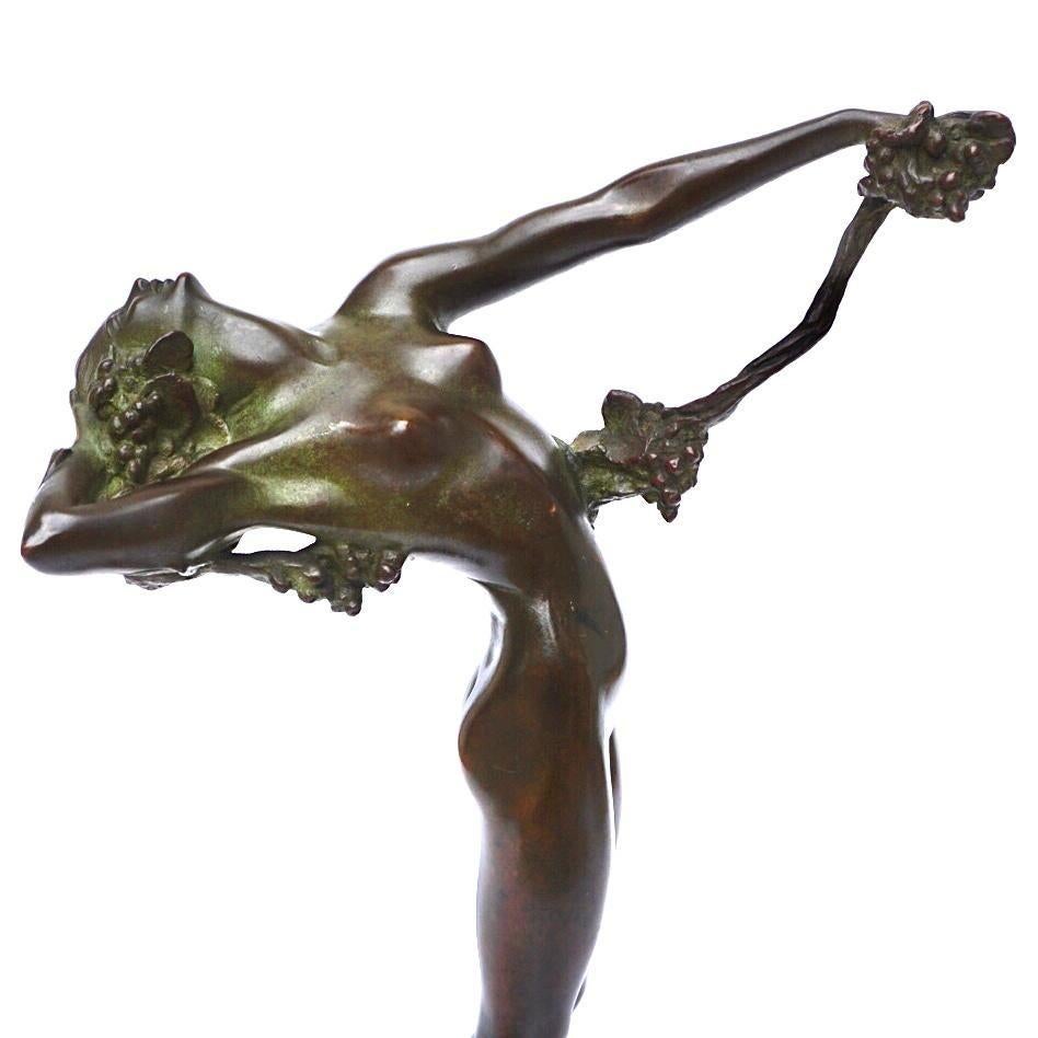 Harriet Frishmuth 1923 Bronze Of The Vine For Sale 8