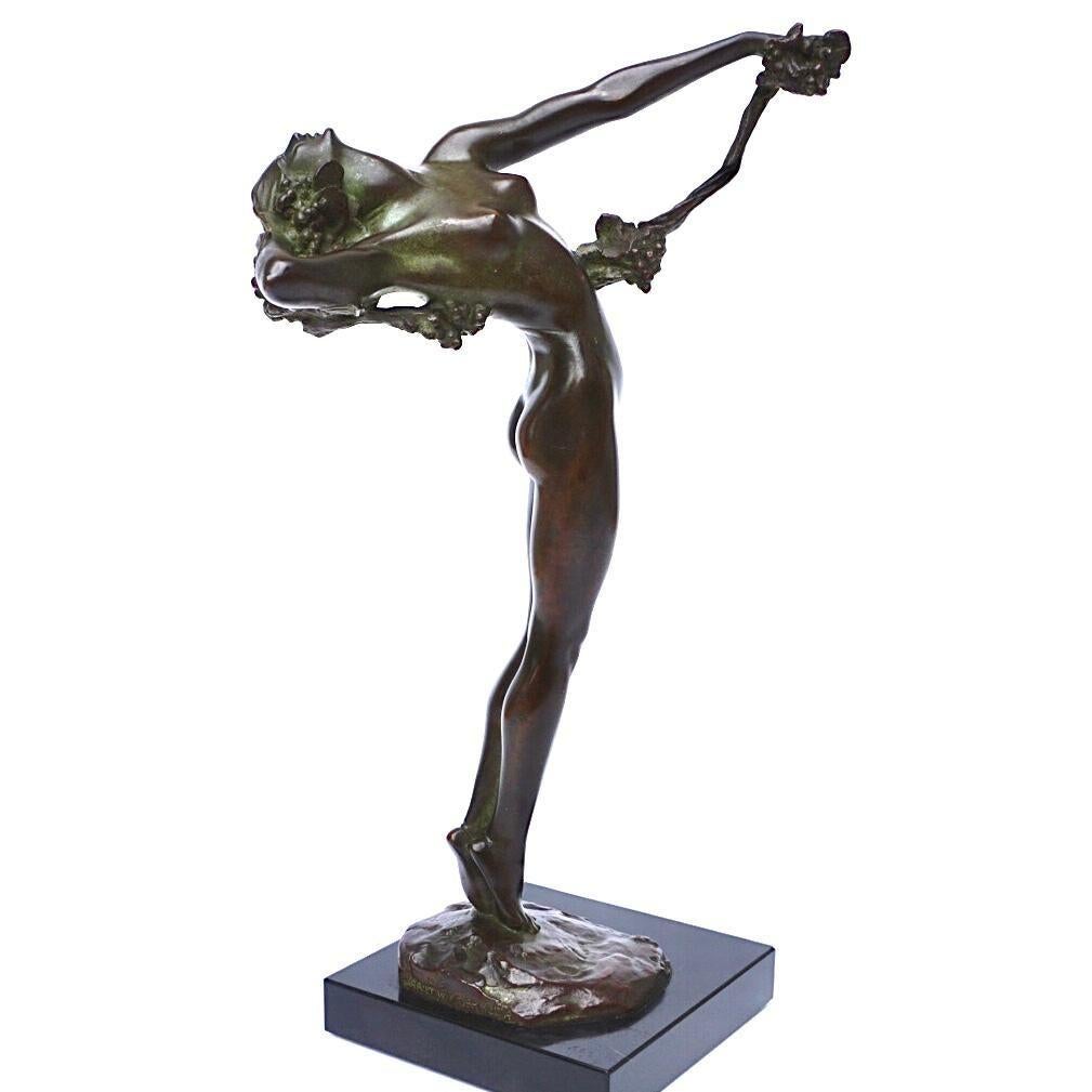 Harriet Frishmuth 1923 Bronze Of The Vine For Sale 9