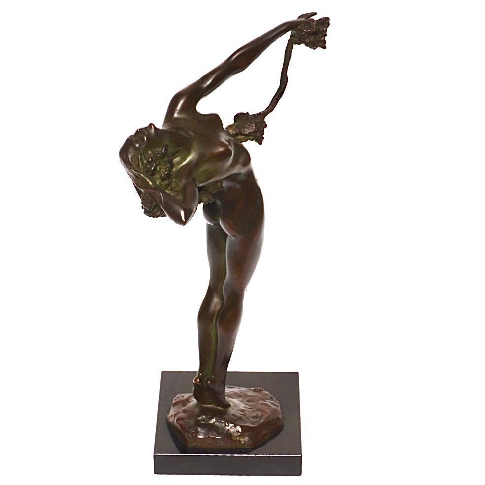 Harriet Frishmuth 1923 Bronze Of The Vine For Sale 1
