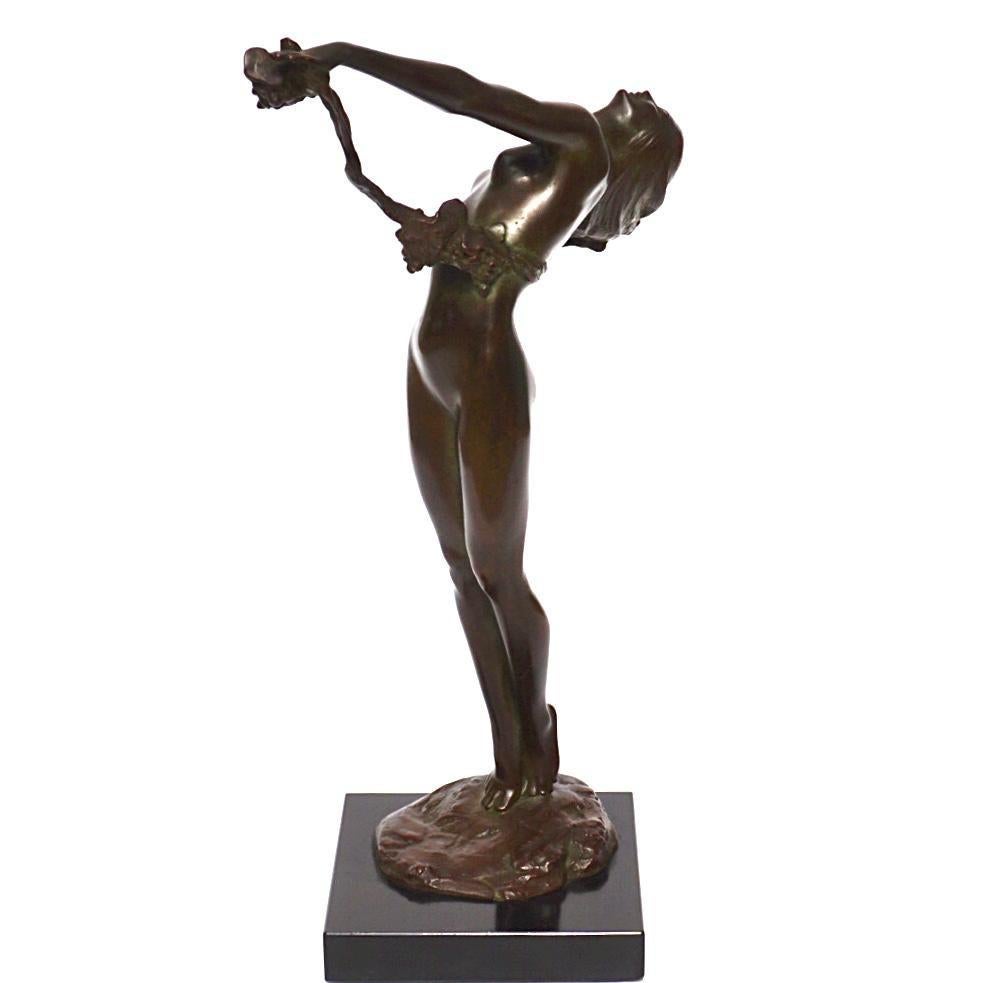 Harriet Frishmuth 1923 Bronze Of The Vine For Sale 3