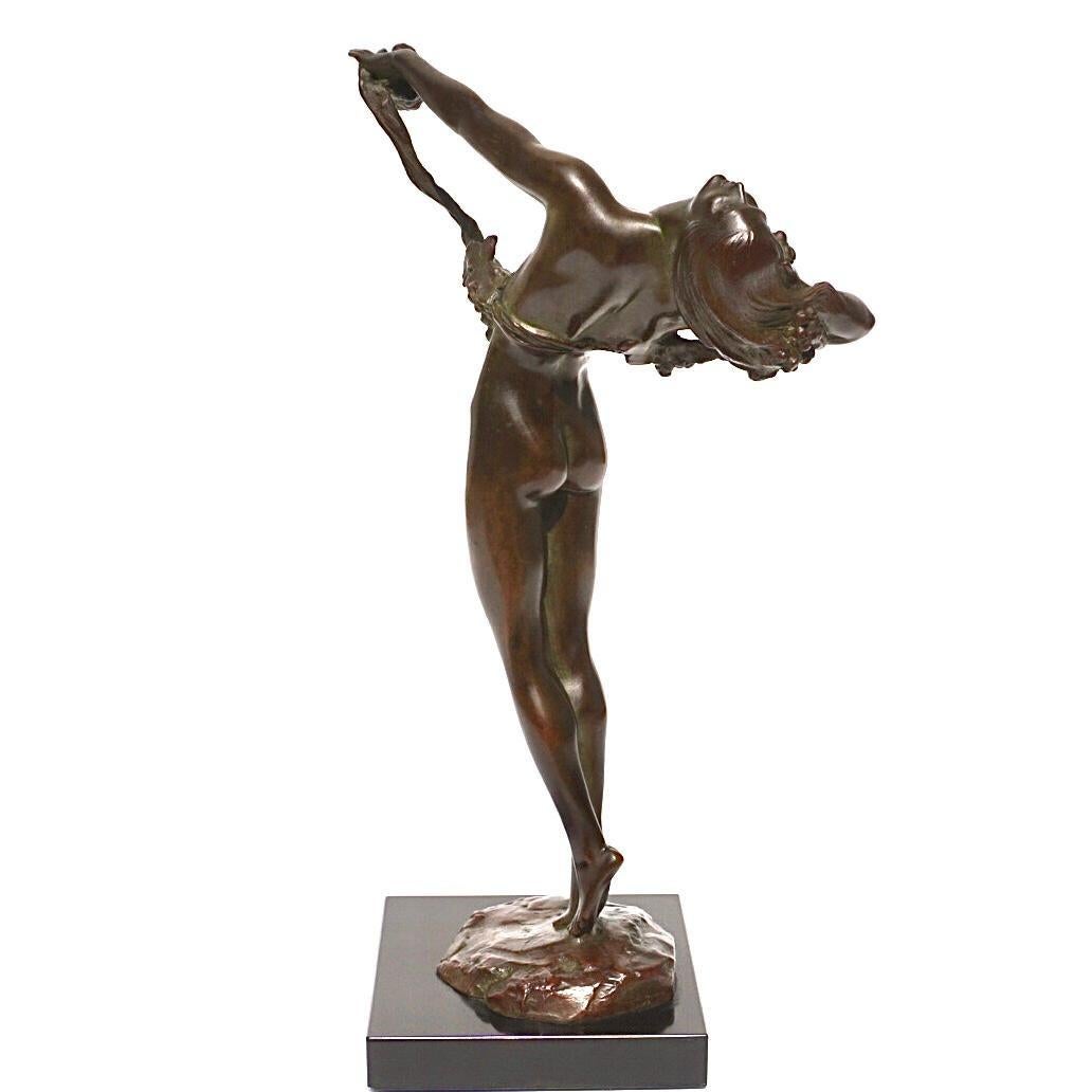 Harriet Frishmuth 1923 Bronze Of The Vine For Sale 4
