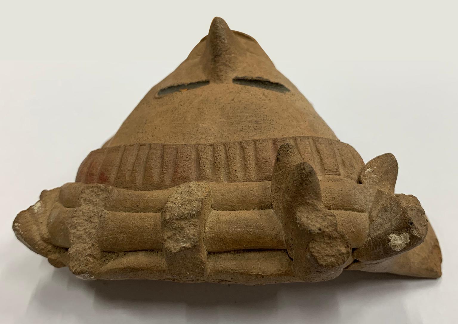 Head Fragment - Remojadas Culture - Classic Veracruz Culture 100 BCE to 800 CE - Beige Figurative Sculpture by Unknown