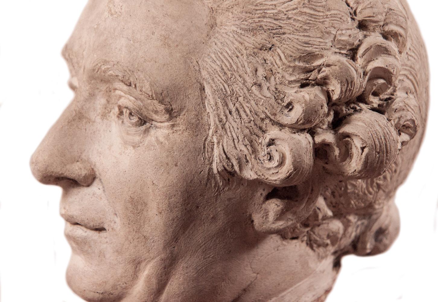 Head of a gentleman, circa 1770 attributed to Jean-Baptiste Defernex (1728-1783) - Sculpture by Unknown