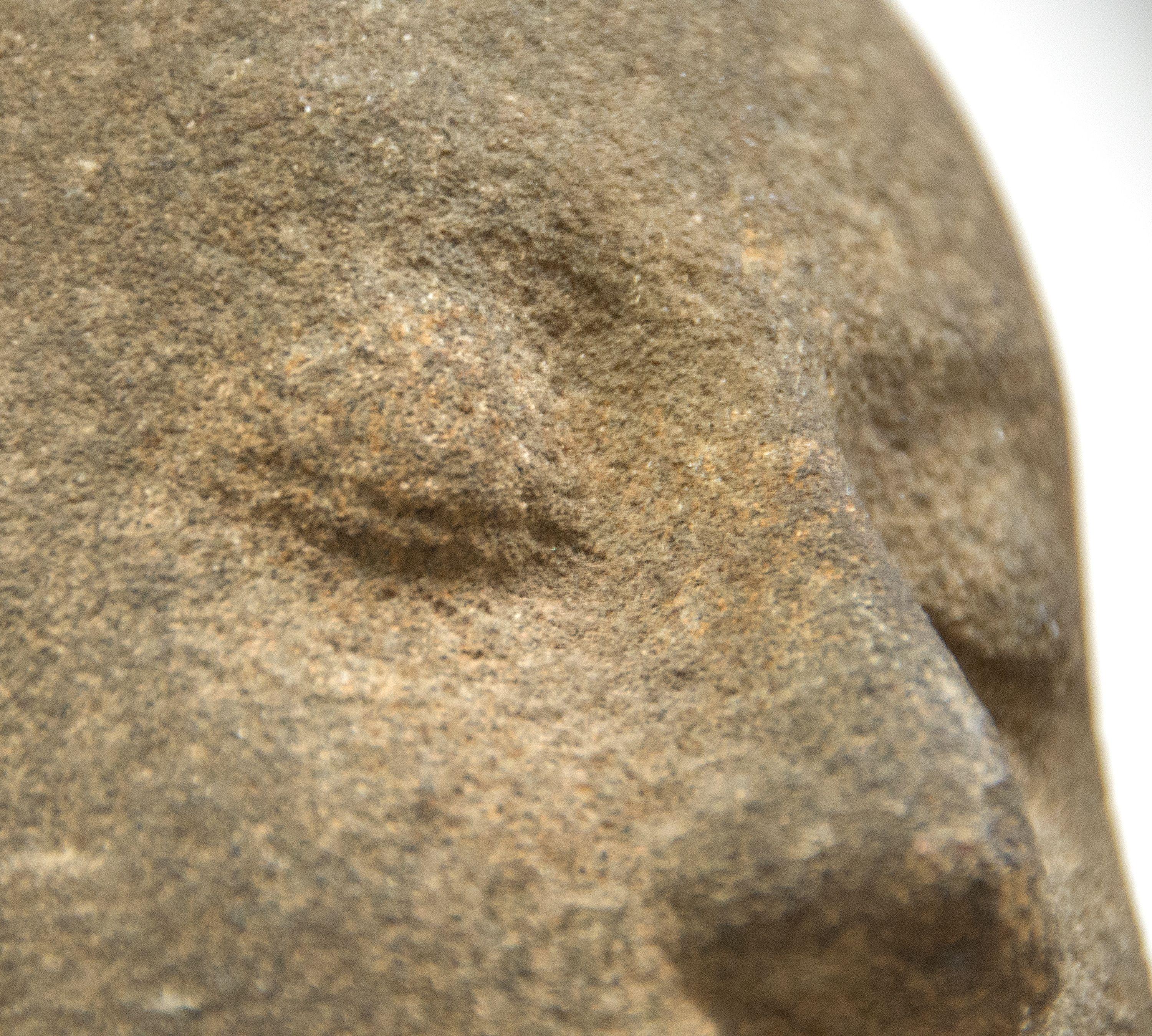 Head of Avalokiteshvara, KHMER, Cambodia, Bayon Style - Brown Figurative Sculpture by Unknown