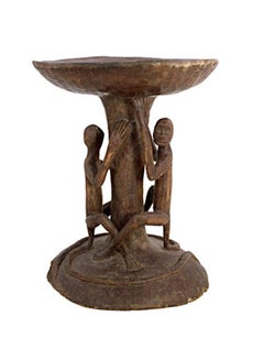 "Hemba Stool-Monkeys Zaire, " Carved Wood created circa 1900-1920 in Africa
