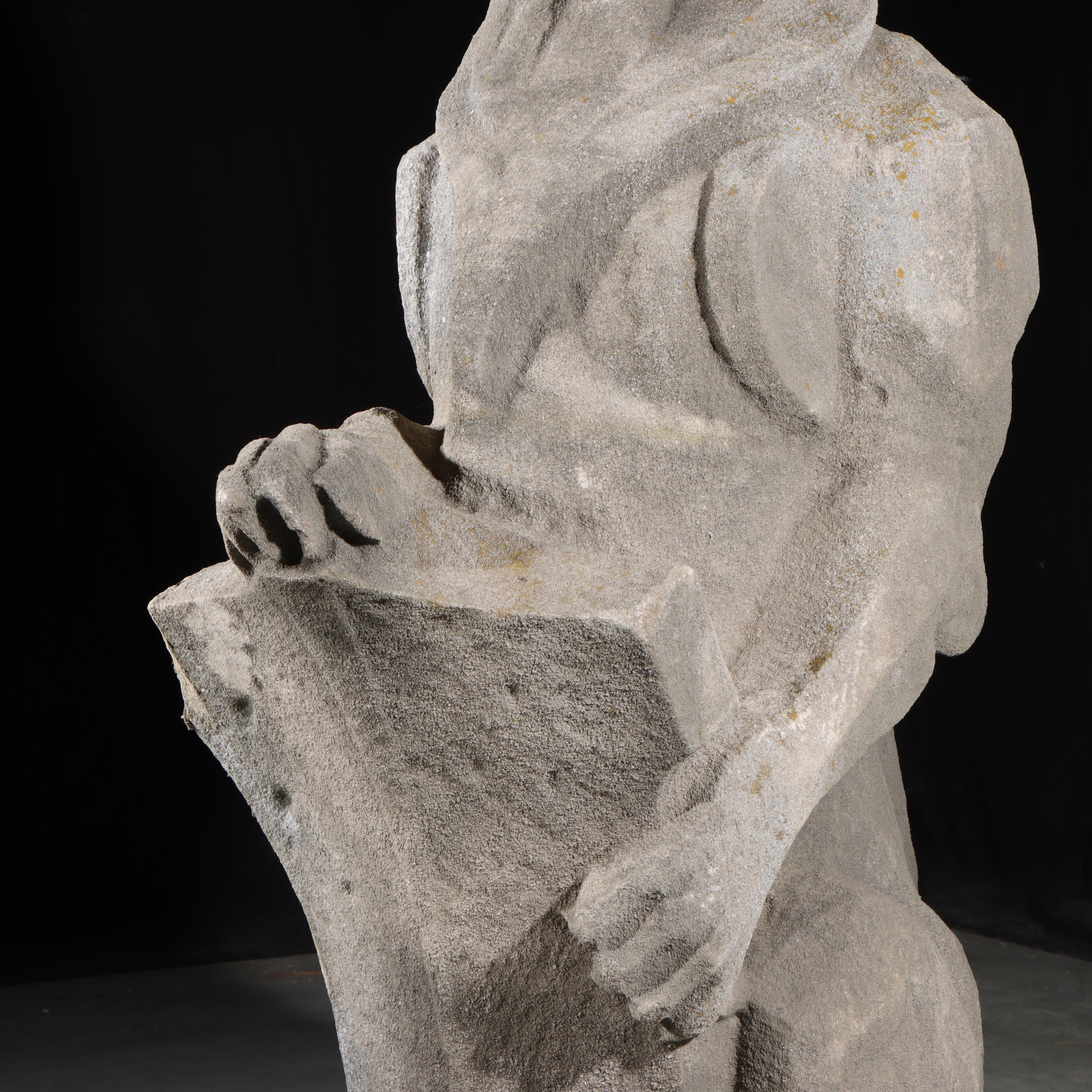 Heraldic dog Guardian; full body gargoyle/grotesque beast with shield For Sale 5